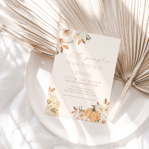 Invitation Baby shower de la fille de l'automne Pink A Litt