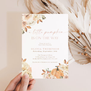 Invitation Baby shower de la fille de l'automne   Pink A Litt