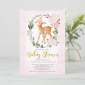 Invitation Baby shower de la Fille des Cerfs de la Floride de (Debout devant)