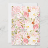 Invitation Baby shower de la fille éléphante (Dos)