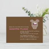 Invitation Baby shower de la fille en tenue d'abeilles (Debout devant)