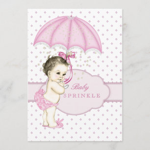 Invitation Baby shower de la fille rose