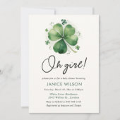 Invitation Baby shower de la Fille St. Patricks (Devant)