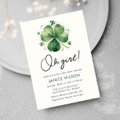 Invitation Baby shower de la Fille St. Patricks