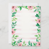 Invitation Baby shower de la fille Woodland Pink W (Dos)