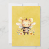 Invitation Baby shower de la floraison des abeilles (Dos)