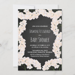Invitation Baby shower de la florale du souffle de Chalkboard