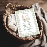 Baby Shower de la Folle Oie au Gingham Sauge