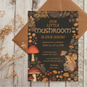 Invitation Baby shower de la forêt animale du champignon