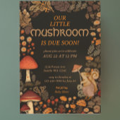 Invitation Baby shower de la forêt animale du champignon