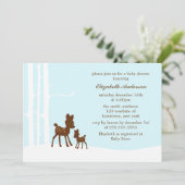 Invitation Baby shower de la forêt d'hiver (Debout devant)
