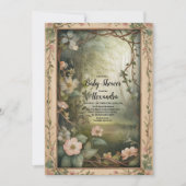 Invitation Baby shower de la Forêt Florale Magique (Devant)