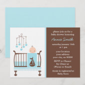 Invitation Baby shower de la garderie pour bébés (Devant / Derrière)