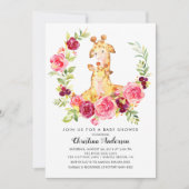 Invitation Baby shower de la Girafe Maman et Bébé (Devant)