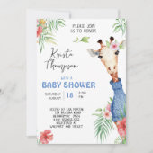 Invitation Baby shower de la Giraffe Bleue (Devant)