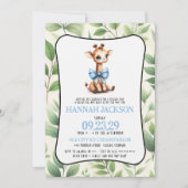 Invitation Baby shower de la Giraffe Bleue (Devant)