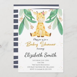 Invitation Baby shower de la Giraffe Boy