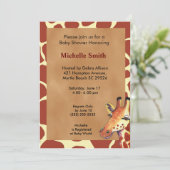 Invitation Baby shower de la Giraffe Cute (Debout devant)