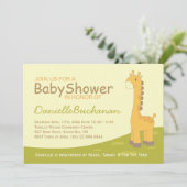 Invitation Baby shower de la Giraffe Cute (Debout devant)