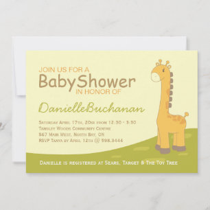 Invitation Baby shower de la Giraffe Cute