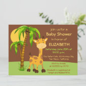 Invitation Baby shower de la Giraffe Cute (Debout devant)