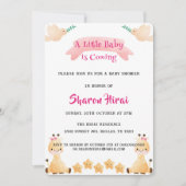 Invitation Baby shower de la Giraffe Cute (Devant)