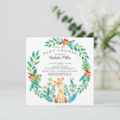 Invitation Baby shower de la Giraffe de la Jungle mignonne (Debout devant)