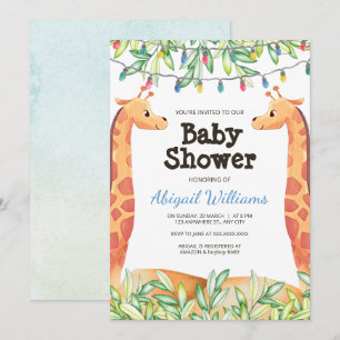Invitation Baby shower de la Giraffe Safari