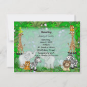 Invitation Baby shower de la jungle (Dos)