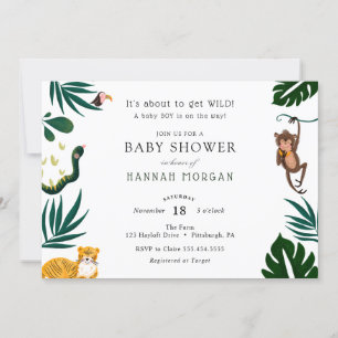 Invitation Baby shower de la jungle