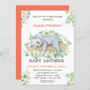 Invitation Baby shower de la Jungle de Koala