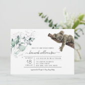 Invitation Baby shower de la Jungle de Koala (Debout devant)