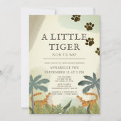 Invitation Baby shower de la jungle de Little Tiger (Devant)