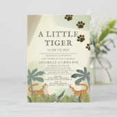 Invitation Baby shower de la jungle de Little Tiger par mail (Debout devant)