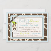 Invitation Baby shower de la jungle des singes-pacifistes (Dos)