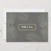 Invitation Baby shower de la Jungle Florale Black  (Dos)