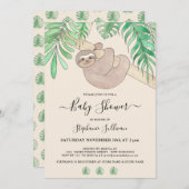 Invitation Baby shower de la jungle mignonne (Devant / Derrière)