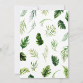 Invitation Baby shower de la Jungle Safari verdoyante (Dos)