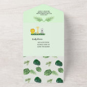Invitation Baby shower de la jungle tropicale (Dehors)