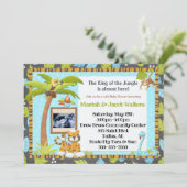 Invitation Baby shower de la Jungle Ultrasound (Debout devant)