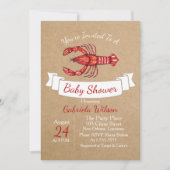 Invitation Baby shower de la langouste de Louisiane (Devant)