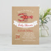 Invitation Baby shower de la langouste de Louisiane (Debout devant)
