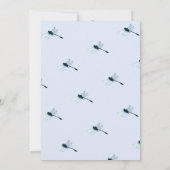 Invitation Baby shower de la libellule bleue (Dos)