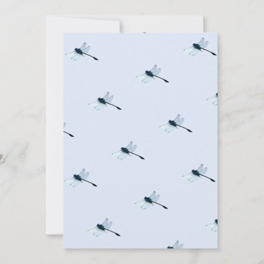 Invitation Baby shower de la libellule bleue (Dos)