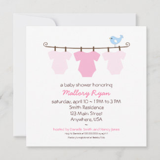 Invitation Baby shower de la ligne