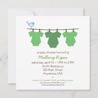 Invitation Baby shower de la ligne