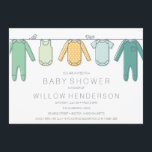 Invitation Baby shower de la ligne<br><div class="desc">Célébrer ceux qui ont agrandi le foyer n'a jamais été aussi amusant qu'avec cette invitation à la douche à linge. Un choix parfait pour tout nouveau bébé,  deuxième bébé ou troisième bébé ou plusieurs bébés...  vous avez le sens.</div>