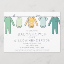 Invitation Baby shower de la ligne