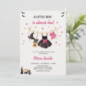 Invitation Baby shower de la ligne de linge de petite fille B (Debout devant)