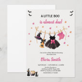 Invitation Baby shower de la ligne de linge de petite fille B (Devant / Derrière)